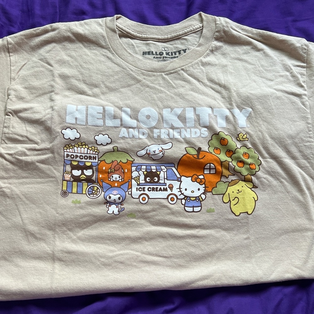Graphic hello kitty and friends shirt for fall theme